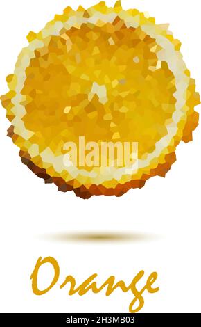 Orange is a mosaic of pieces. Vector illustration Stock Vector