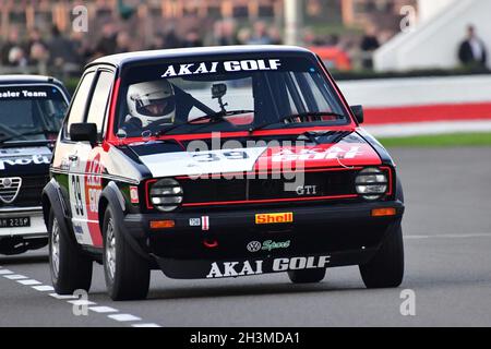 Mark Wilson, Volkswagen Golf GTi Mk1, Gerry Marshall Trophy, Group 1 Saloon cars that were racing in the years between 1970 and 1982, consisting of tw Stock Photo