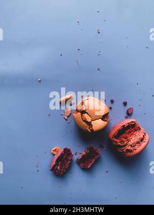 Macaroon lies on the table on a light background Stock Photo