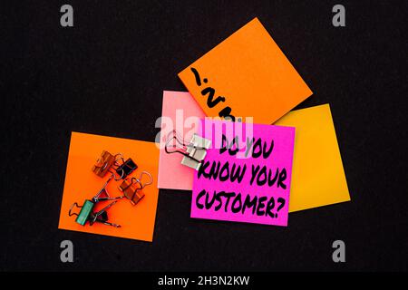 Writing displaying text Do You Know Your Customer Question. Business showcase service identify clients with relevant information Multiple assorted Stock Photo