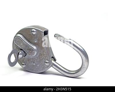 Padlock isolated against a white background Stock Photo