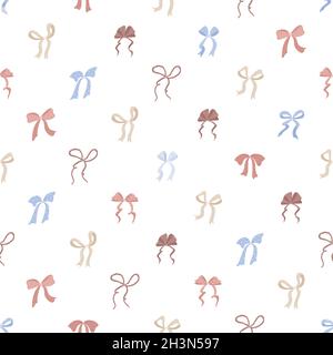 Vector seamless pattern with gift's bows. Stock Vector