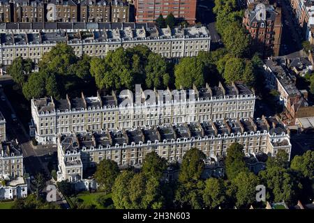 UK, London, Aerial view of Onslow Gardens Stock Photo