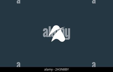 LETTER A LOGO DESIGN WITH NEGATIVE SPACE EFFECT FOR ILLUSTRATION USE Stock Vector