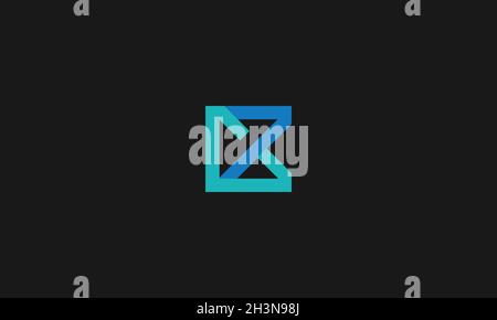 LETTERS BK LOGO DESIGN WITH NEGATIVE SPACE EFFECT FOR ILLUSTRATION USE Stock Vector