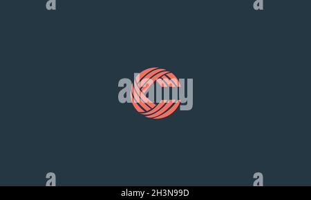 LETTER C LOGO DESIGN WITH NEGATIVE SPACE EFFECT FOR ILLUSTRATION USE Stock Vector
