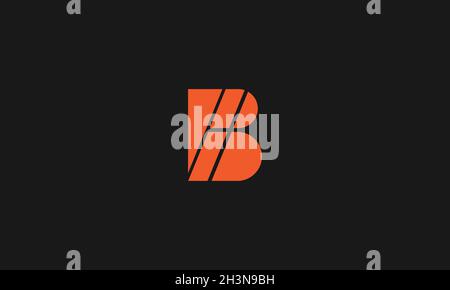 LETTERS BH LOGO DESIGN WITH NEGATIVE SPACE EFFECT FOR ILLUSTRATION USE Stock Vector