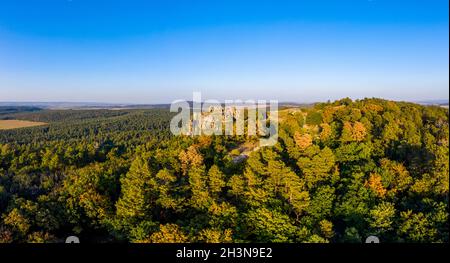 Regenstein castle ruin in the Harz mountains Blankenburg Stock Photo