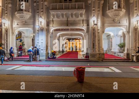 AMRITSAR, INDIA - JANUARY 25, 2017: Main Entrance to the Golden Temple in Amritsar, Punjab state, India Stock Photo