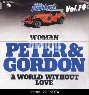 Vintage Vinyl Recording - Peter & Gordon - Woman - US - 1966- ReRelease 1978 02 Stock Photo