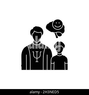 Child psychologist olor line icon. Children learning. Pictogram for web page, mobile app, promo. UI UX GUI design element. Editable stroke. Stock Vector