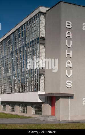 Bauhaus Dessau Schriftzug Stock Photo