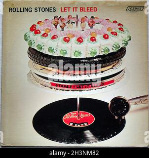 1969 Rolling Stones Let It Bleed Lp Vinyl Original Vintage Record Album Sleeve Cover 1960s A Stock Photo