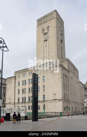 Art Deco George's Dock Building, Mann Island, Liverpool, Merseyside, England, United Kingdom Stock Photo