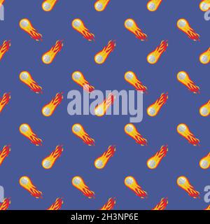 Asteroid vector illustration for Meteor Day on June 30th. Comet color ...