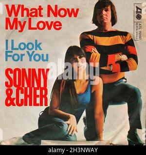 Vintage Vinyl Recording - Sonny & Cher - What Now My Love - D - 1966 Stock Photo