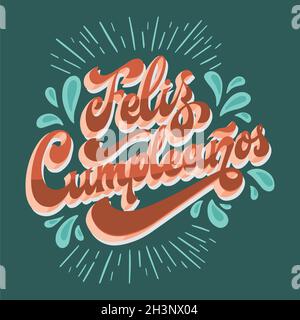 happy birthday lettering concept vector design illustration Stock Vector