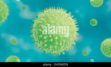 Powder In Air Pollen particles in the air, illustration Stock Photo - Alamy