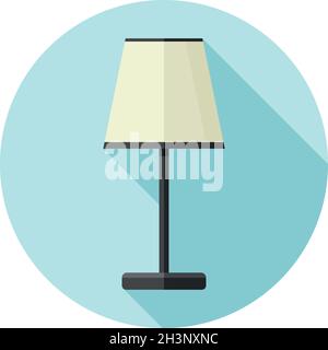 Vector flat design Table Lamp icon Stock Vector