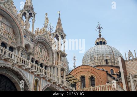 details of basilica at San Marco square in Venice, Italy Stock Photo