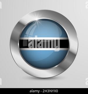 EPS10 Vector Patriotic Button with Botswana flag colors. An element of impact for the use you want to make of it. Stock Vector