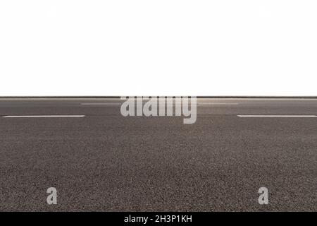 Asphalt highway isolated Stock Photo
