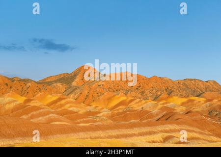 Rainbow mountain landscape in zhangye Stock Photo