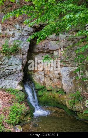 Goldbach MÃ¶nchemÃ¼hle Blankenburg waterfall Stock Photo