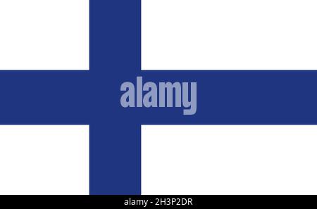 Finland national flag in exact proportions - Vector Stock Photo