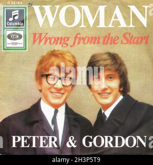 Vintage Vinyl Recording - Peter & Gordon - Woman - D - 1966 01 Stock Photo