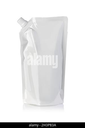 Blank packaging aluminium foil pouch Stock Photo