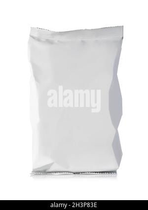 Blank packaging aluminium foil pouch Stock Photo