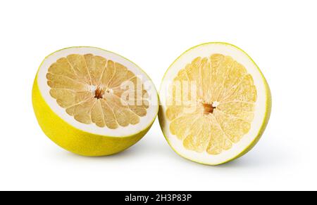 Pomelo fruit on white background Stock Photo