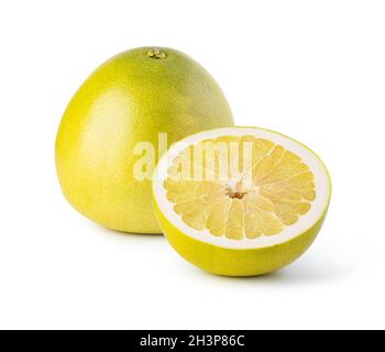 Pomelo fruit on white background Stock Photo