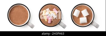 Cup of hot chocolate with marshmallow Stock Photo