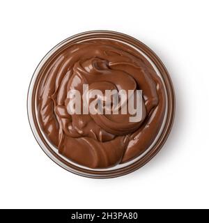Bowl with chocolate spread Stock Photo