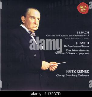 Bach Keyboard Concerto 5 â€¢ Reiner discusses Beethoven 7th Symphony - Tchaikovsky Reiner RCA Living Stereo CD - Classical Music Vintage Vinyl Record Stock Photo