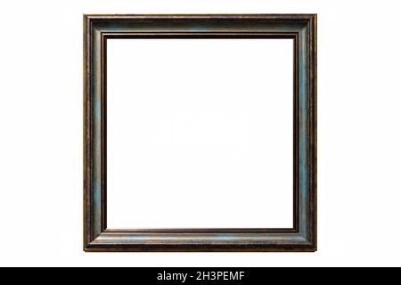 Retro golden edge picture frame isolated Stock Photo