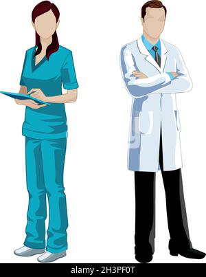Asian Medicine Worker Doctor In Uniform Realistic Female Portrait Hospital  Staff Flat Hand Drawn Illustration Stock Illustration - Download Image Now  - iStock