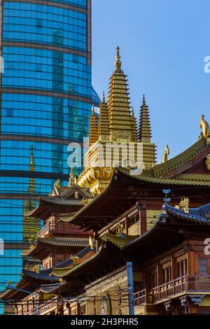 Jing An temple - Shanghai China Stock Photo