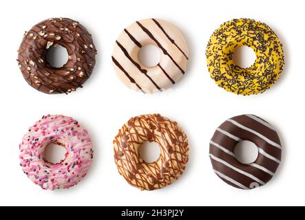 Donuts on white background Stock Photo