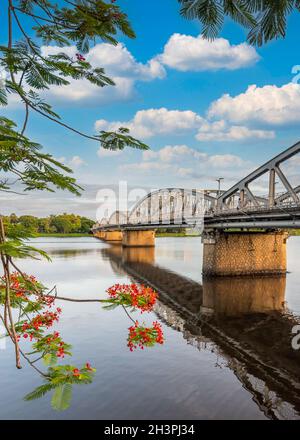 The entrance to Hue Citadel is a world cultural heritage recognized by unesco Stock Photo