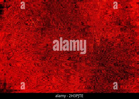 Abstract background of wavy shapes and lines in red color Stock Photo