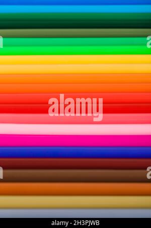 Multicolored markers or felt-tip pens Stock Photo