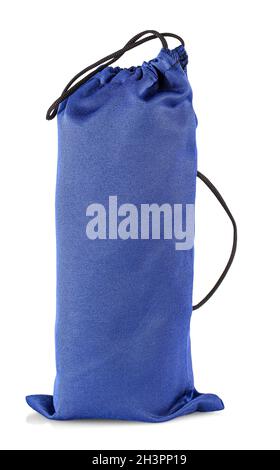 blue cloth bag isolated on white background Stock Photo