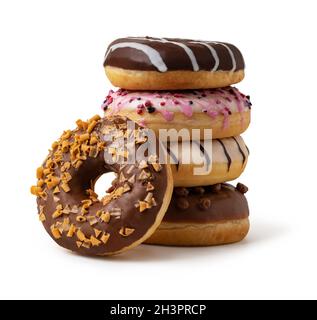 Donuts on white background Stock Photo