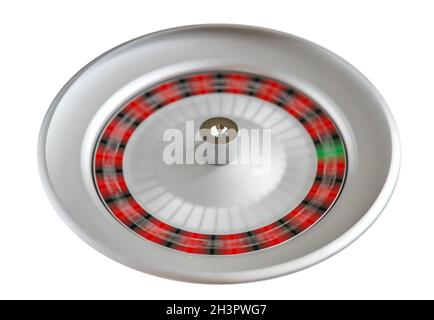 Casino roulette wheel isolated on white background Stock Photo