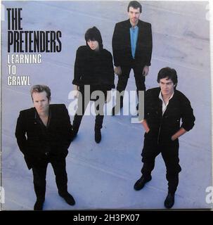 The Pretenders Learning to Crawl 1980s Vinyl Record Album Stock Photo