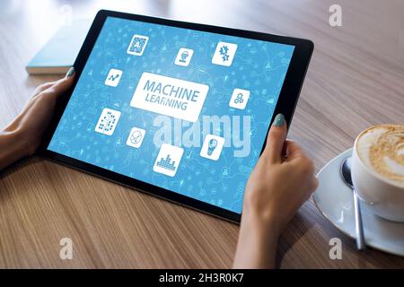 Machine learning, AI - Artificial intelligence, Automation and innovation concept. Stock Photo