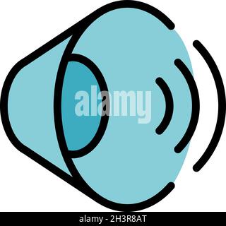 Operating system sound icon. Outline operating system sound vector icon color flat isolated Stock Vector